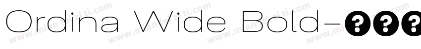 Ordina Wide Bold字体转换